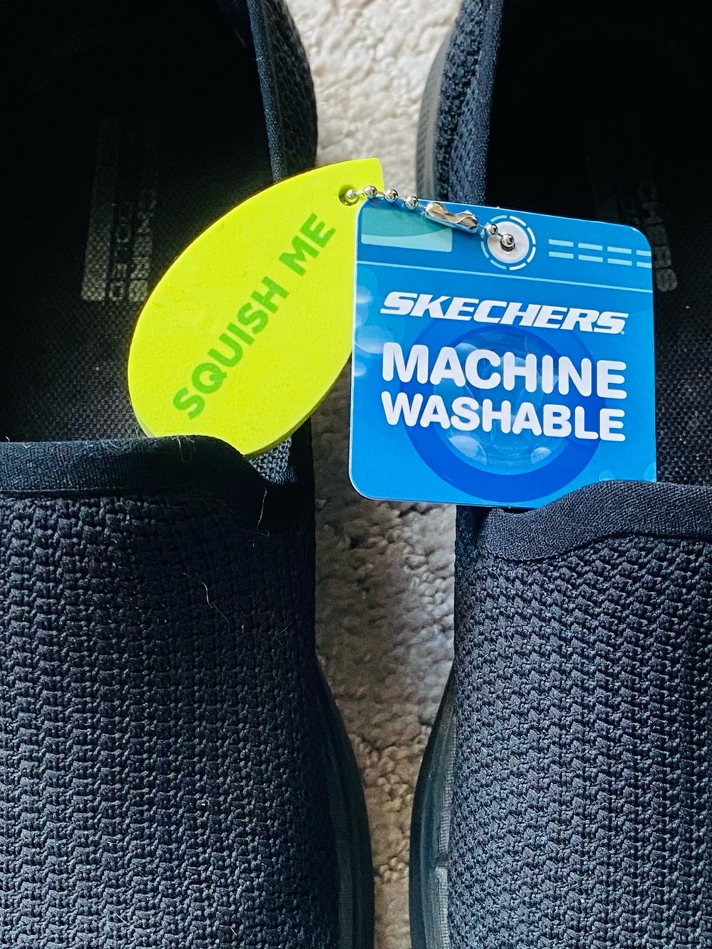 Skechers Black Knit Slip-On Sneakers with Hyper Pillars Machine washable
